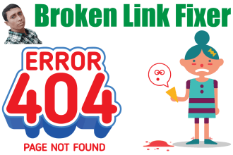 fix 404 pages, 301 redirect, or broken links on your website