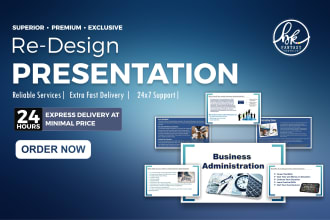 do minor touchups or redesign powerpoint presentation slides