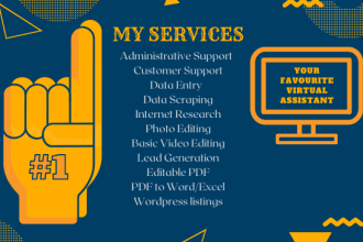 be your efficient and trustworthy virtual assistant VA