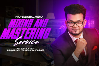 professionally edit,mix and master your audios, podcasts