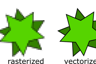 redraw low resolution image to high res vector image
