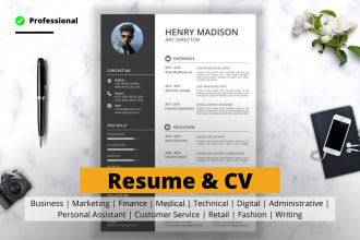 write, edit, rewrite, upgrade your executive ats CV, resume and cover letter