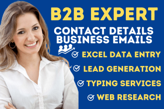 do b2b leads, data collection, email scraping, email list building, typing job