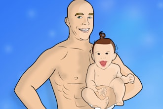 do portrait illustration for your profile picture