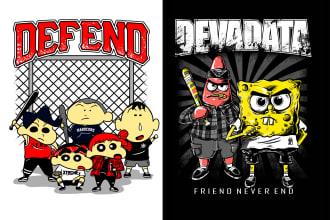 create cartoon parody illustration for your band or brand