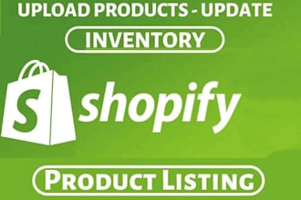 do shopify product listing and data entry