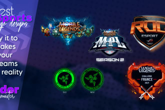 design esports, gaming, and twitch logo