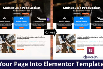 clone any web page into editable elementor template