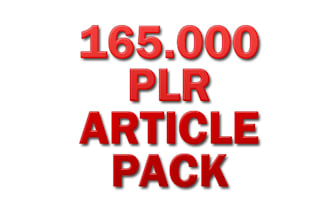 give you over 165000 PLR articles pack
