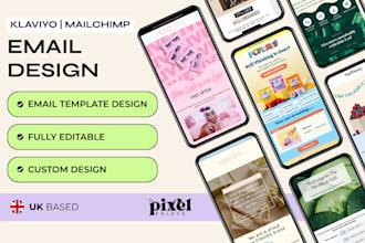 design a email template in klaviyo or mailchimp