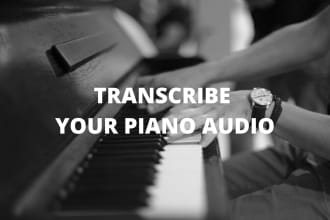 transcribe your piano audio to midi data or PDF