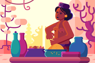 create flat vector illustration for anything