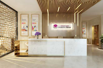 design and render 3d office interior and house interior