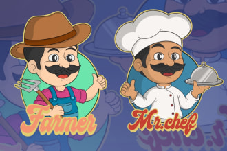 awesome professional mascot cartoon design