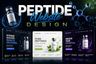 design, redesign a modern research peptide website and peptide store