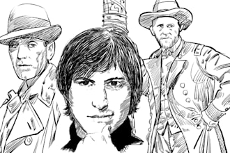 draw  portrait sketch  illustration from a photo