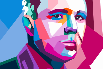 draw your photo into wpap style illustration
