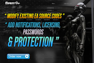 work on your existing mt4 or mt5 ea trading robot