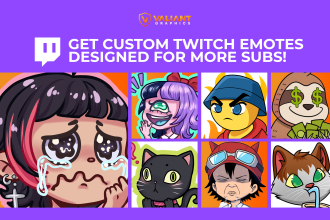 create awesome and cute custom twitch emotes and sub badges