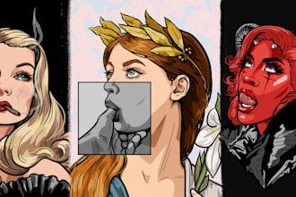 Top 10!  draw in pop art and comics style