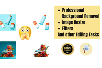 remove background, resize and crop pictures