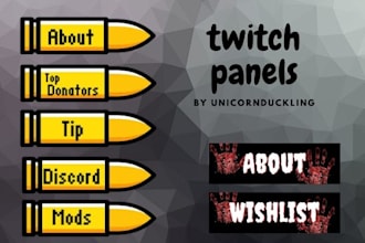 make basic twitch panels