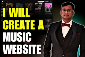 create a stunning music website for bands,artists, djs and studios
