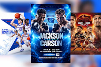 design fitness, gym, boxing, MMA, sports, football, flyer