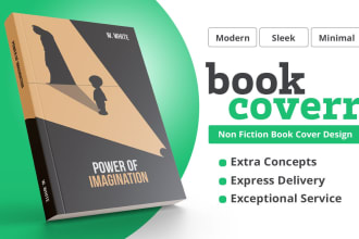 create modern minimalist kindle 3d book cover design