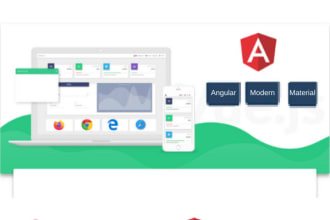 develop responsive single page website using angular and pwa