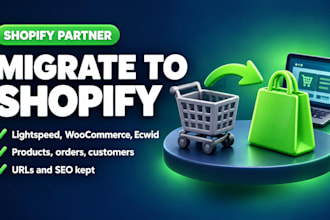 migrate your lightspeed, woocommerce or ecwid store to shopify