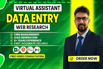 do data entery and find targeted lead as a virtual assistant