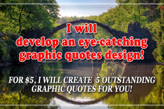 do an eye catching graphic quotes design