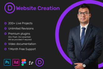 design premium wordpress website with divi theme
