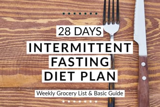 create an intermittent fasting diet plan with recipes