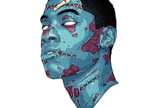 illustrate your zombie portrait