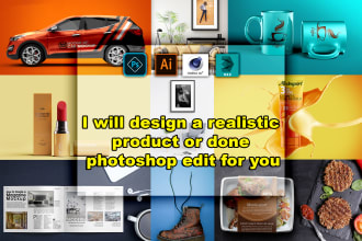 design realistic  product and done photoshop edit for you