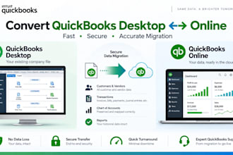 convert your quickbooks desktop to quickbooks online or qb online to qb desktop