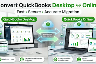 convert your quickbooks desktop to quickbooks online or qb online to qb desktop