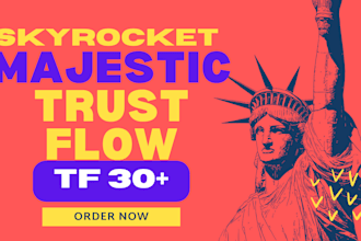 increase url majestic trust flow tf 40 plus with quality link