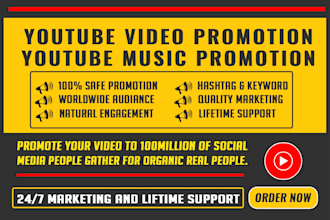 do youtube video promotion and music video promotion