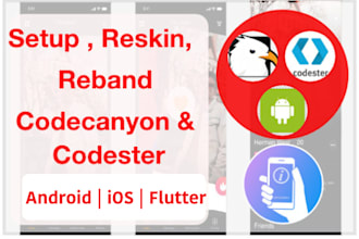 reskin,setup codecanyon  codester android ios flutter app