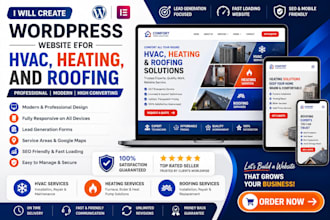 create a wordpress website for hvac, heating, and roofing