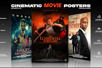 design a cinematic movie poster or web series key art