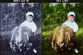 clean up, restore, colorize and bring old photos to life