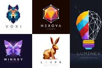 design an unbeatable geometric and a polygonal logo design