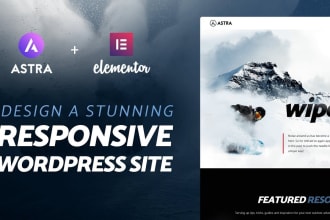 design your wordpress website or wordpress blog with elementor pro