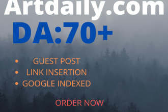 do guest post and link insertion on artdaily