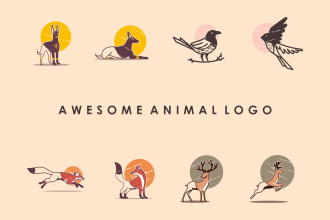 make a awesome and minimalist animal logo