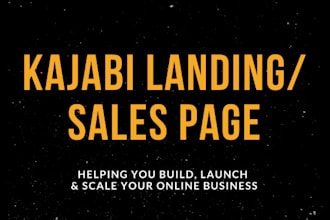 create a landing page in kajabi